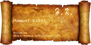 Hampel Kitti névjegykártya